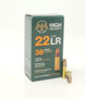 Golden Eagle 22 LR Ammunition High Velocity 1B220324 38 Grain Copper Plated Hollow Point 50 Rounds
