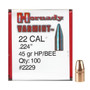 Hornady 22 Cal (.224 Dia) Reloading Bullets H2229 45 Grain Hollow Point 100 Pieces