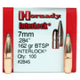 Hornady 7mm (.284 Dia) Reloading Bullets H2845 162 Grain Interlock Boat Tail Soft Point 100 Pieces