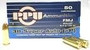 Prvi PPU 38 Super Auto +P Ammunition PPR36 130 Grain Full Metal Jacket 50 Rounds