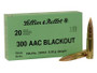 Sellier & Bellot 300 AAC Blackout Ammunition Subsonic 300BLKSUBA 200 Grain Full Metal Jacket 20 Rounds