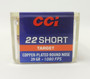 CCI 22 Short Ammunition Target CCI0027 SLEEVE Copper Plated Round Nose 29 GR 500 rounds