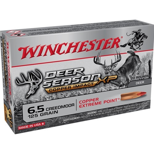 Winchester 6.5 Creedmoor Ammunition X65DSLF 125 Grain Copper Extreme