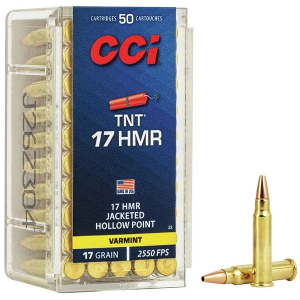 CCI 17 HMR Ammunition Gamepoint 0052 20 Grain Jacketed Soft Point Brick