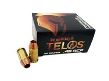 G2 Research 45 ACP Ammunition Telos G2TELOS45 160 Grain Copper Lead Free Hollow Point 20 rounds