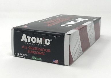 Atomic Ammunition 6.5 Creedmoor Subsonic 00476 130 Grain Hollow Point ...