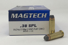 Magtech 38 Special Ammunition 38C 158 Grain Semi Jacketed Soft Point Flat 50 Rounds