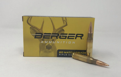 Berger 308 Winchester Ammunition Classic Hunter BER60070 185 Grain Match Grade Hollow Point 20 Rounds