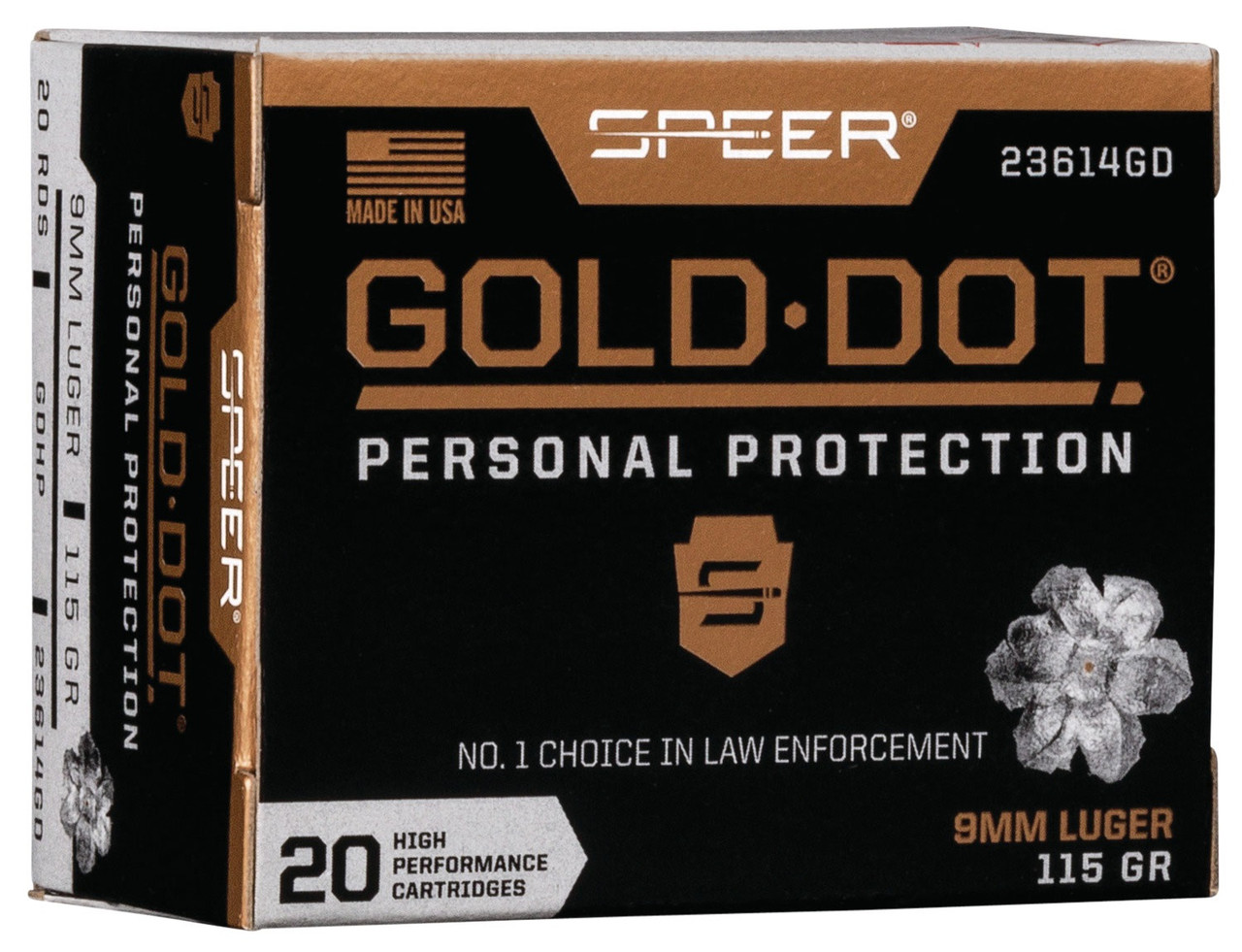 9mm Ammo - Speer Ammo Gold Dot HP Speer Gold Dot HP Ammo