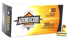 Armscor 380 Auto Ammunition 95 Grain Full Metal Jacket Value Pack 100 Rounds