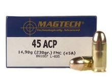 Magtech 45 Auto Ammunition MT45A Full Metal Jacket 230 Grain CASE 1000 Rounds