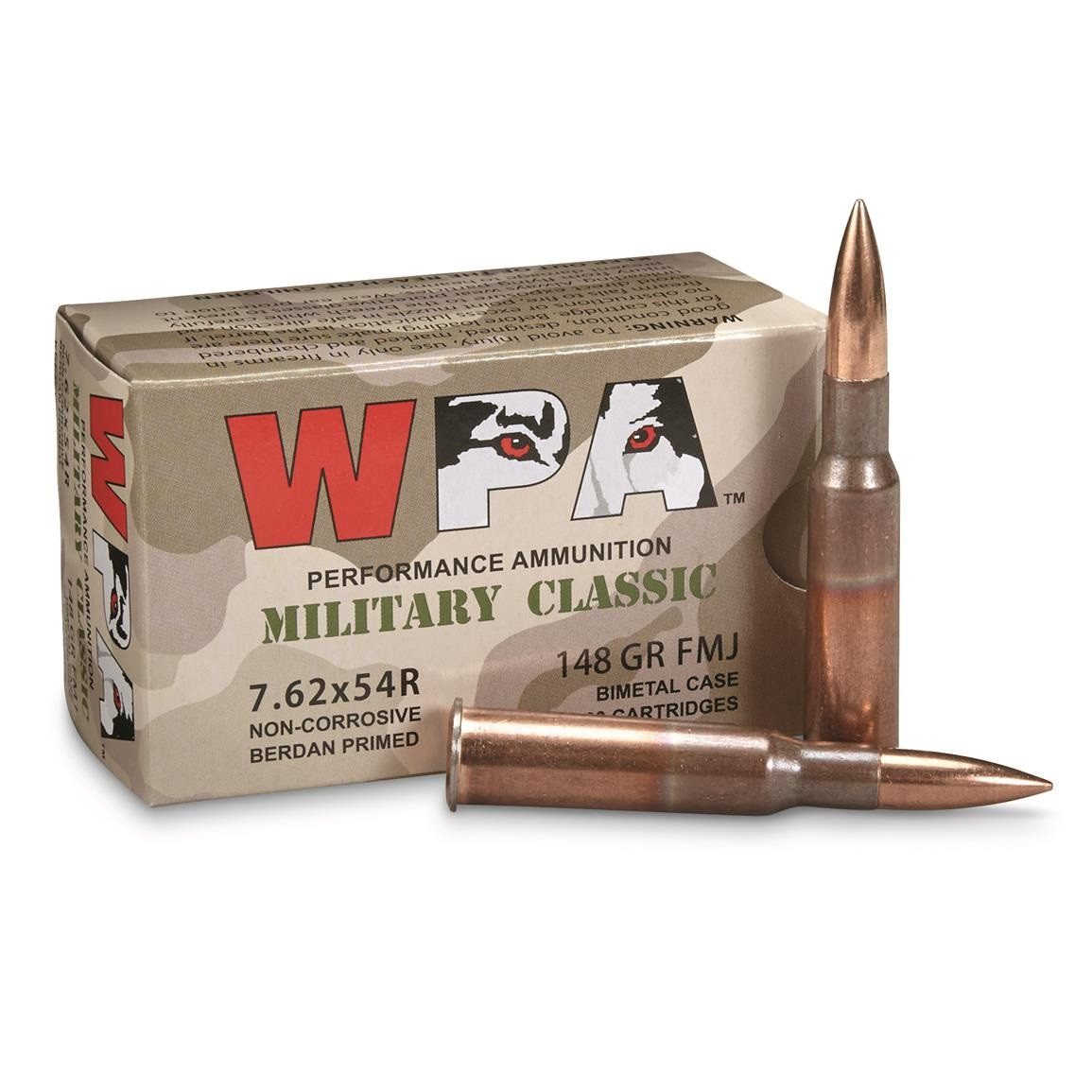 Wolf Military Classic FMJ Ammo