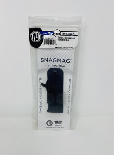 1791 GunLeather SnagMag Concealed Magazine Holster Right Hand Size 127 1791TACSNAG127R Black Fits Springfield Armory XD-S 9mm