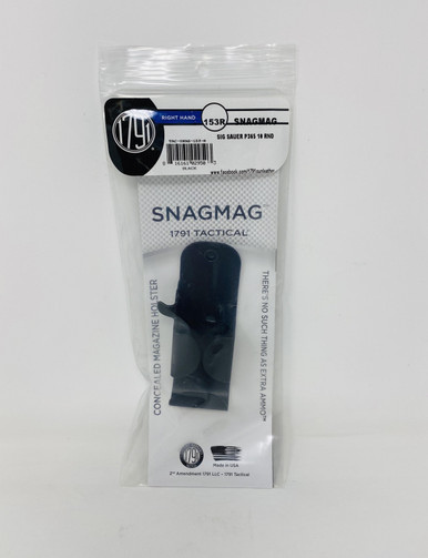 1791 GunLeather Right Hand 153R Snagmag Sig Sauer P365 10 Rounder 1791TACSNAG153R Black