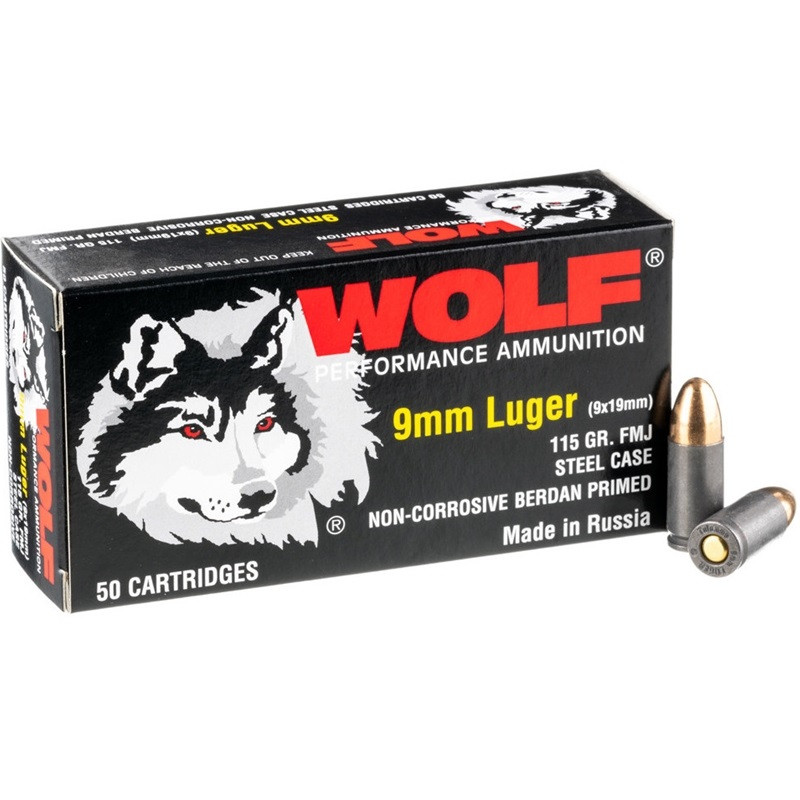 Wolf Performance Luger FMJ Ammo