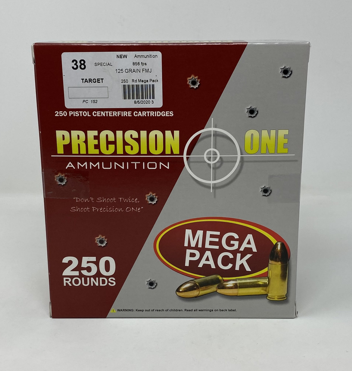 38 Special Ammo - Precision One Ammo Mega FMJ Precision One Mega FMJ Ammo