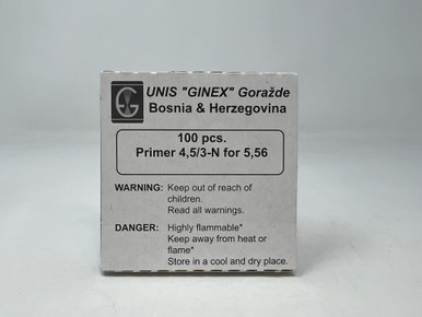 Unis Ginex Small Rifle Primers 5,000 Count