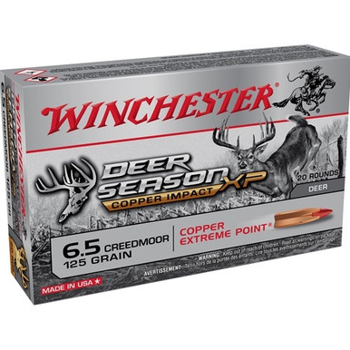 Winchester 6.5 Creedmoor Ammunition X65DSLF 125 Grain Copper Extreme Point Ballistic Tip 20 Rounds