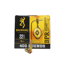 Browning 22 Long Rifle Ammunition B194122401 36 Grain Plated Hollow Point 400 Rounds