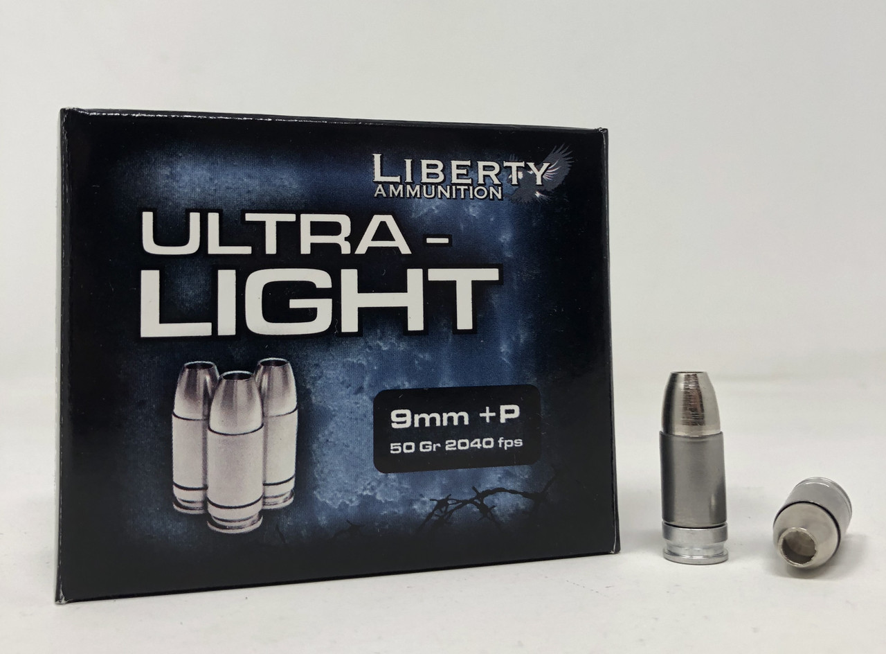 9mm Ammo - Liberty Ultra Light Ammo Fragmenting HP +P Liberty Ultra Light Fragmenting HP +P Ammo