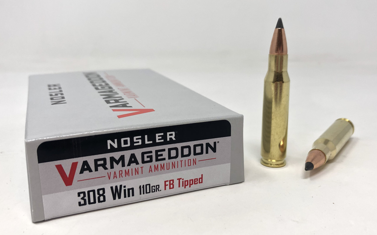 308/7.62x51mm Ammo - Nosler Ammo Varmageddon Flat Based Tip Nosler Varmageddon Flat Based Tip Ammo