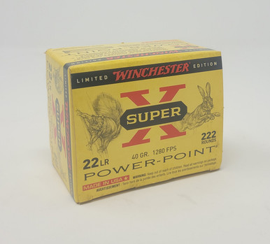 Winchester Super X 22 LR Ammunition X22LRPPB222 40 Grain Hollow Power Point 222 Rounds