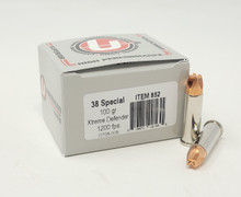 Underwood 38 Special Ammunition UW852 100 Grain Xtreme Defender 20 Rounds