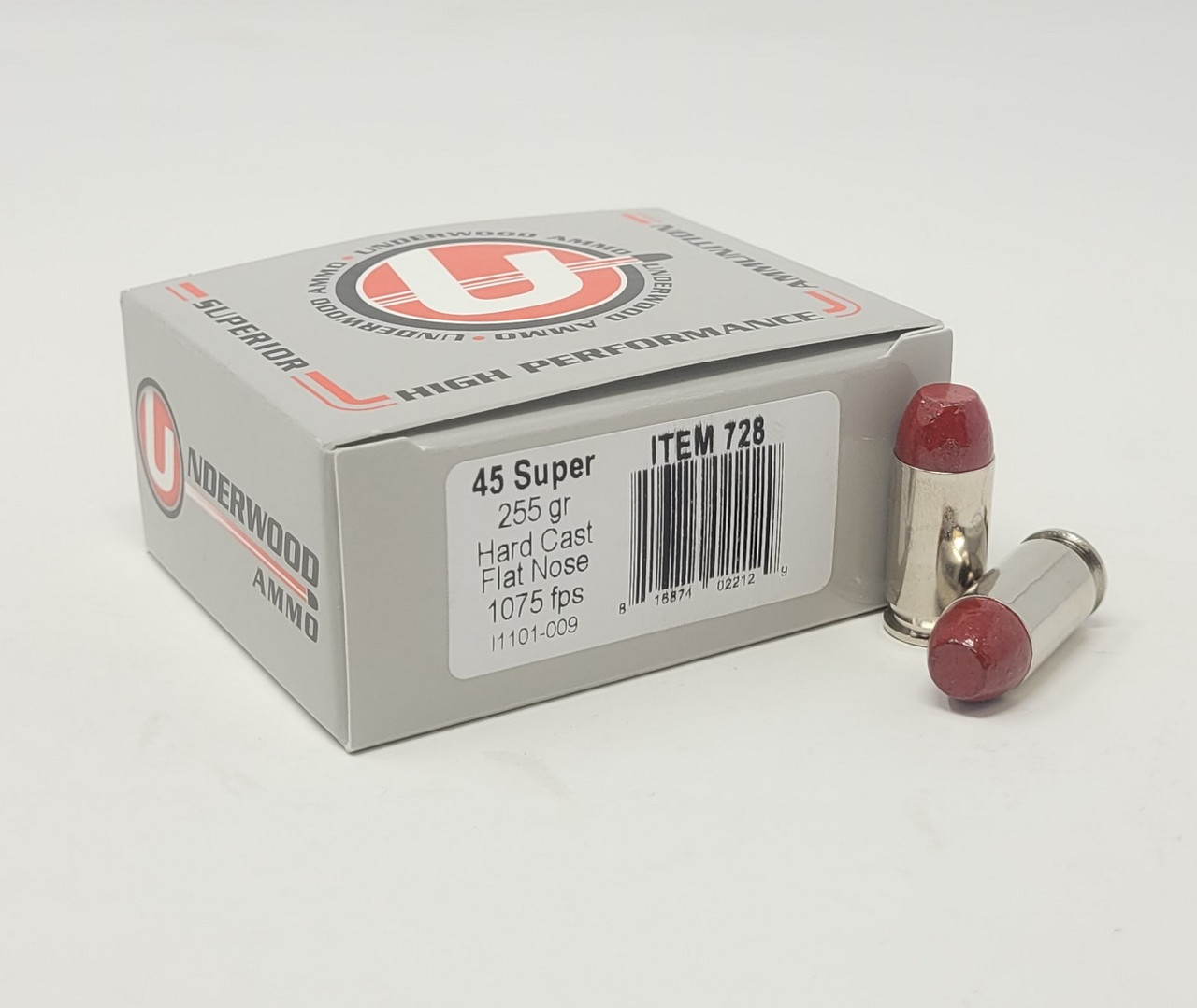 Underwood Hard Cast Flat Nose Ammo