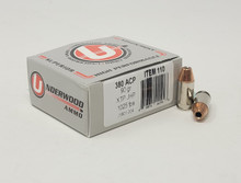 Underwood 380 ACP Ammunition UW110 90 Grain XTP Jacketed Hollow Point 20 Rounds