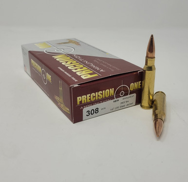 Precision One 308 Win Ammunition PONE1422 147 Grain Steel Full Metal Jacket 20 Rounds