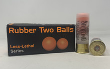 Sterling 12 Gauge Rubber Two Balls Ammunition STRLG12RUBBALL 2-3/4" 10 Rounds