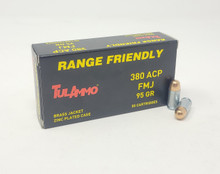 Tula 380 ACP Ammunition UL380911 95 Grain Full Metal Jacket Steel Case 50 Rounds