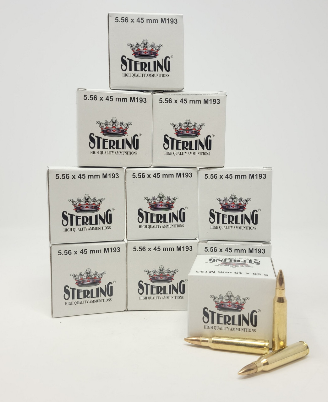 5.56 NATO Ammo - Sterling M193 Ammo STRLG556M193 FMJ Sterling M193 STRLG556M193 FMJ Ammo