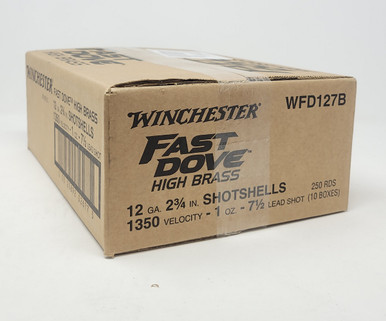 Winchester Fast Dove High Brass 2.75 1 oz 7.5 Shot 12 Gauge