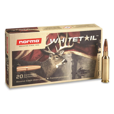 Norma 6.5 Creedmoor Whitetail Ammunition NORM20166492 140 Grain Jacketed Soft Point CASE 200 Rounds