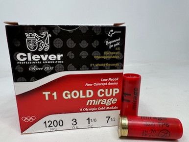 Clever 12 Gauge Ammunition T1 Mirage CMST12H75CASE #7.5 Shot 2-3/4