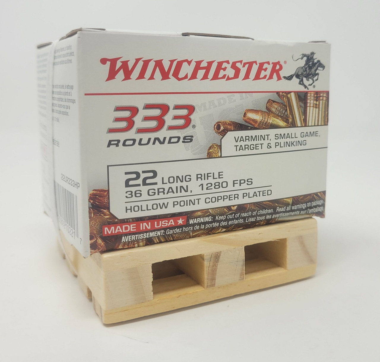 Winchester On OL Mini Wooden Pallet HP Ammo