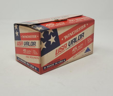 Winchester USA Valor 45 Auto Ammunition USAV45A 230 Grain Full Metal Jacket Value Pack CASE 500 Rounds