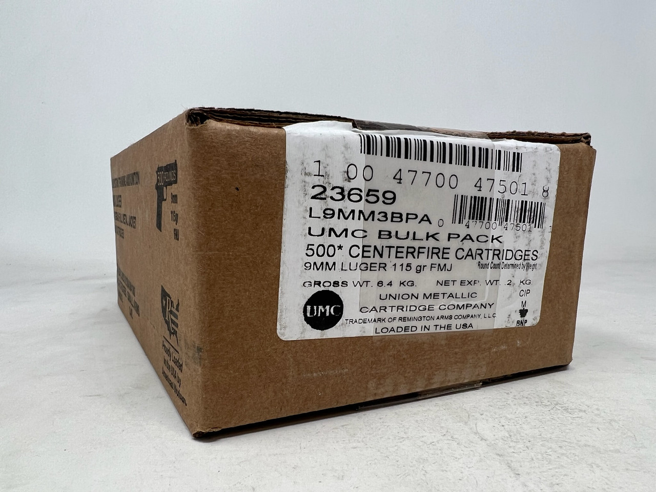 Bulk Remington UMC Luger BULK FMJ Ammo