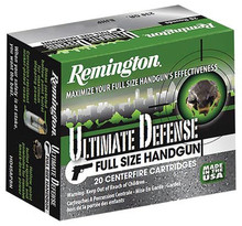 Remington 45 Auto Ammunition Ultimate Defense Full Size Handgun HD45APBN 230 Grain Golden Saber Brass Jacketed Hollow Point 25 Rounds