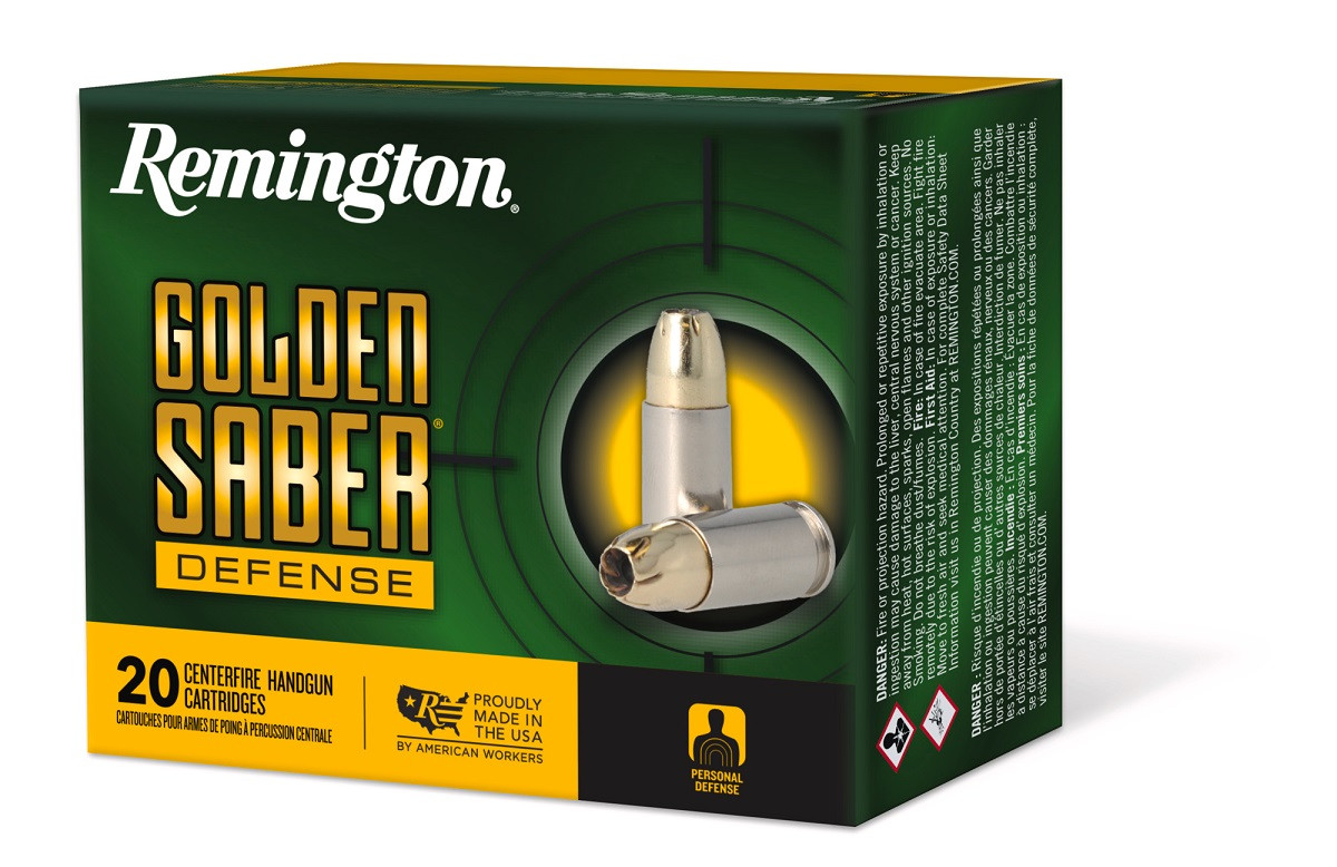 Remington Golden Saber Defense Brass HP JHP Ammo