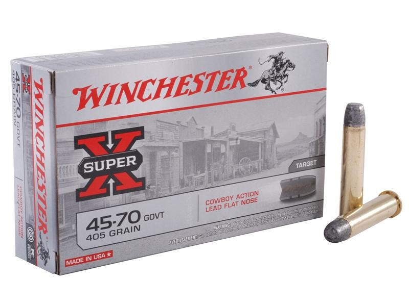 45-70 Ammo - Winchester Govt Ammo Super-X Cowboy Action Lead Flat Nose Winchester Govt Super-X Cowboy Action Lead Flat Nose Ammo