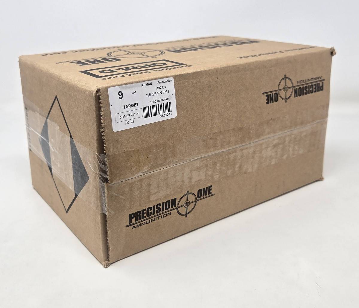 9mm Ammo - Bulk Precision One Ammo REMAN Target Bunker FMJ Bulk Precision One REMAN Target Bunker FMJ Ammo