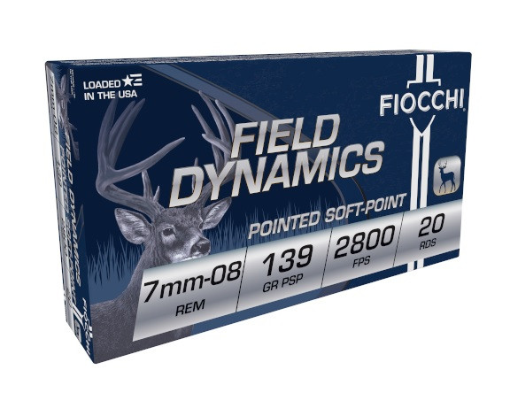 7mm-08 Rem Ammo - Fiocchi Ammo Field Dynamics Pointed SP Fiocchi Field Dynamics Pointed SP Ammo