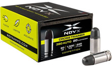 NovX 380 Auto Ammunition Cross Trainer Competition NOVX380CTCSS20 60 Grain Solid Copper Polymer Round Nose 20 Rounds