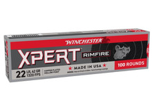 Winchester 22 LR Ammunition XPERT Rimfire XPERT22X42 42 Grain Copper Plated Hollow Point 100 Rounds