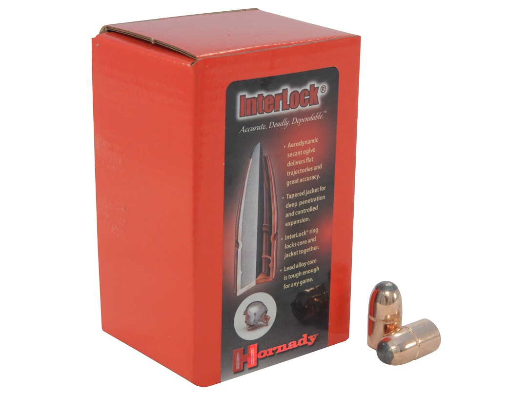 Hornady 45 Cal 458 Dia Reloading Bullets H4502 350 Grain Interlock Soft Point Round Nose 50 Pieces