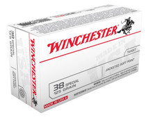 Winchester 38 Special Ammunition USA38SP 125 Grain Jacketed Soft Point 50 Rounds