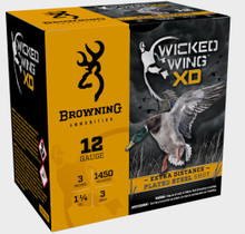 Browning Wicked Wing 12 Gauge Ammunition B193411233 3" 1-1/4oz #3 Steel Shot 1450fps 25 Rounds