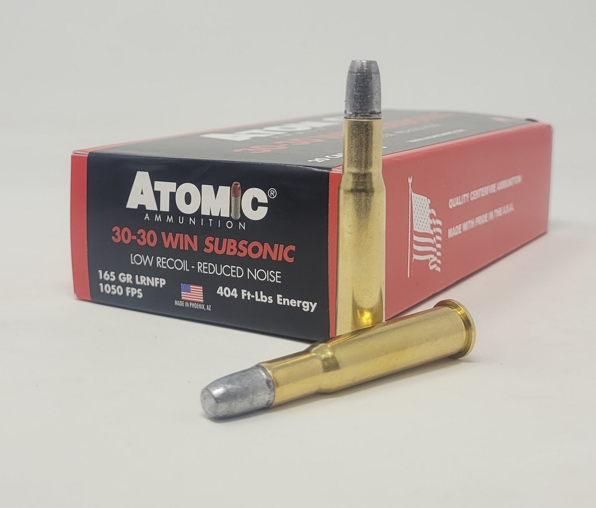 Atomic Subsonic Low Recoil Lead Flat Point RN Ammo